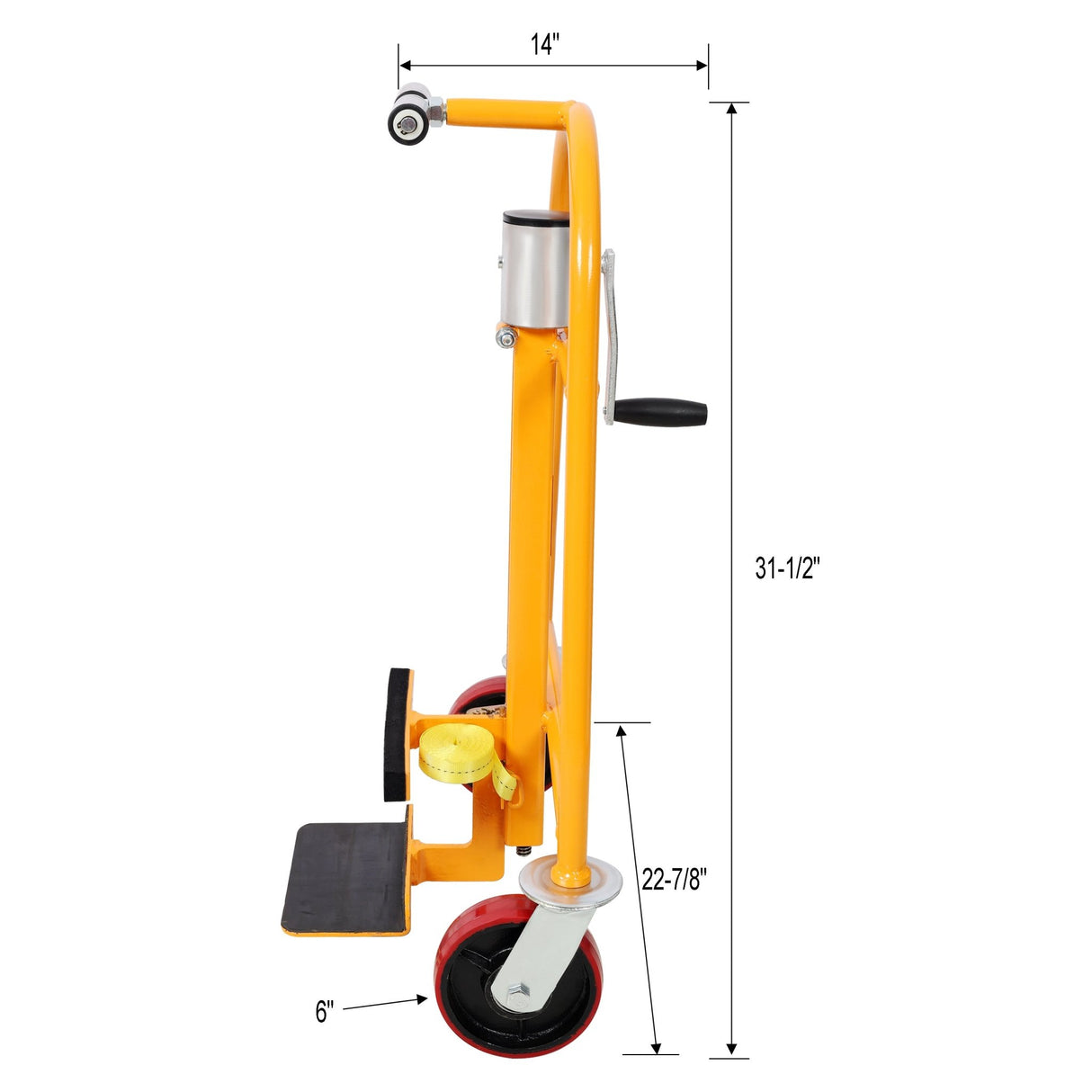 2 Pack Heavy Duty Furniture and Crate Mover Industrial Machinery Mover - Yellow - Fab Heavy Parts