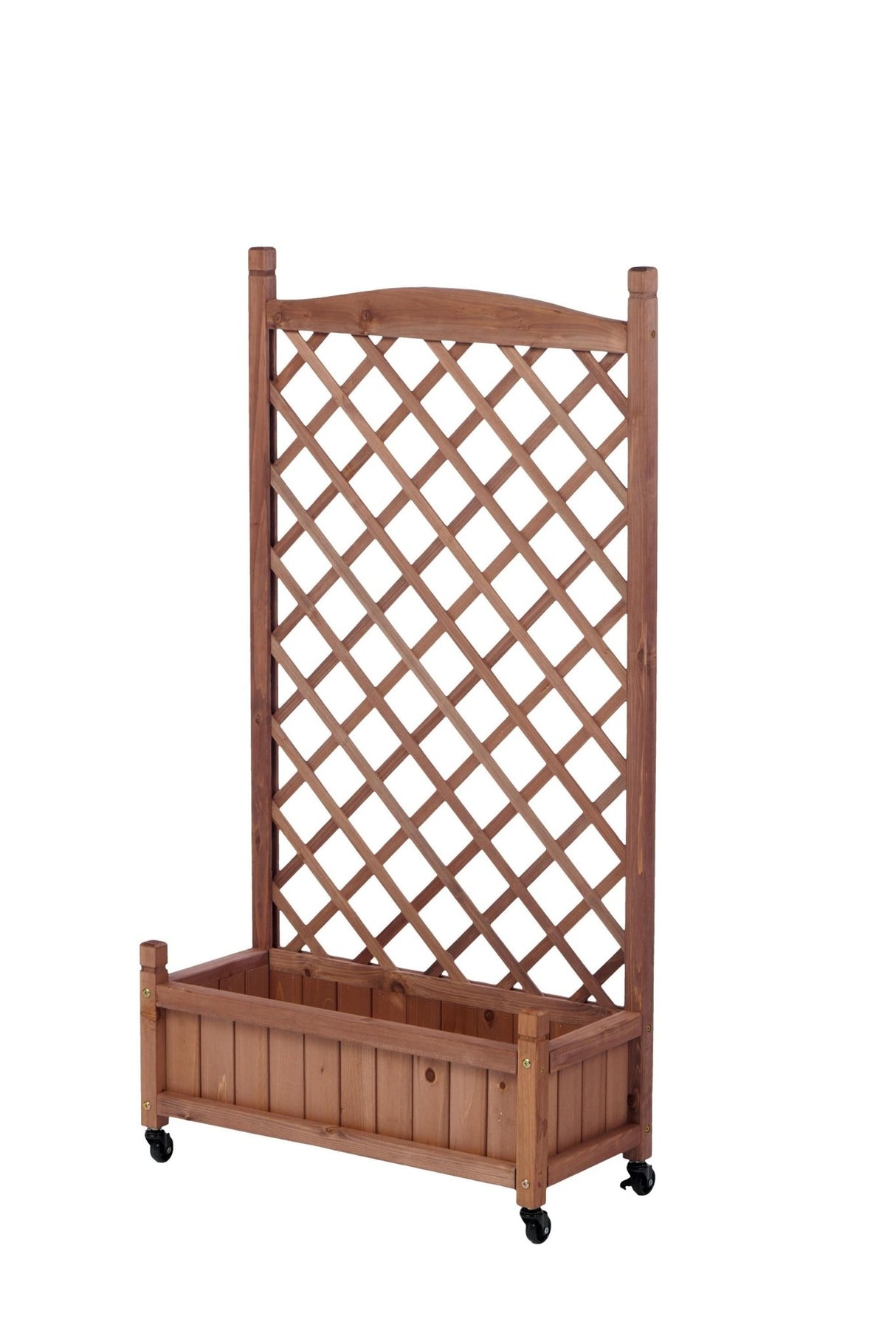 2 Pack Raised Garden Bed with Trellis Wooden Planter Box & Plant Stand with Climbing Racks - Fab Heavy Parts