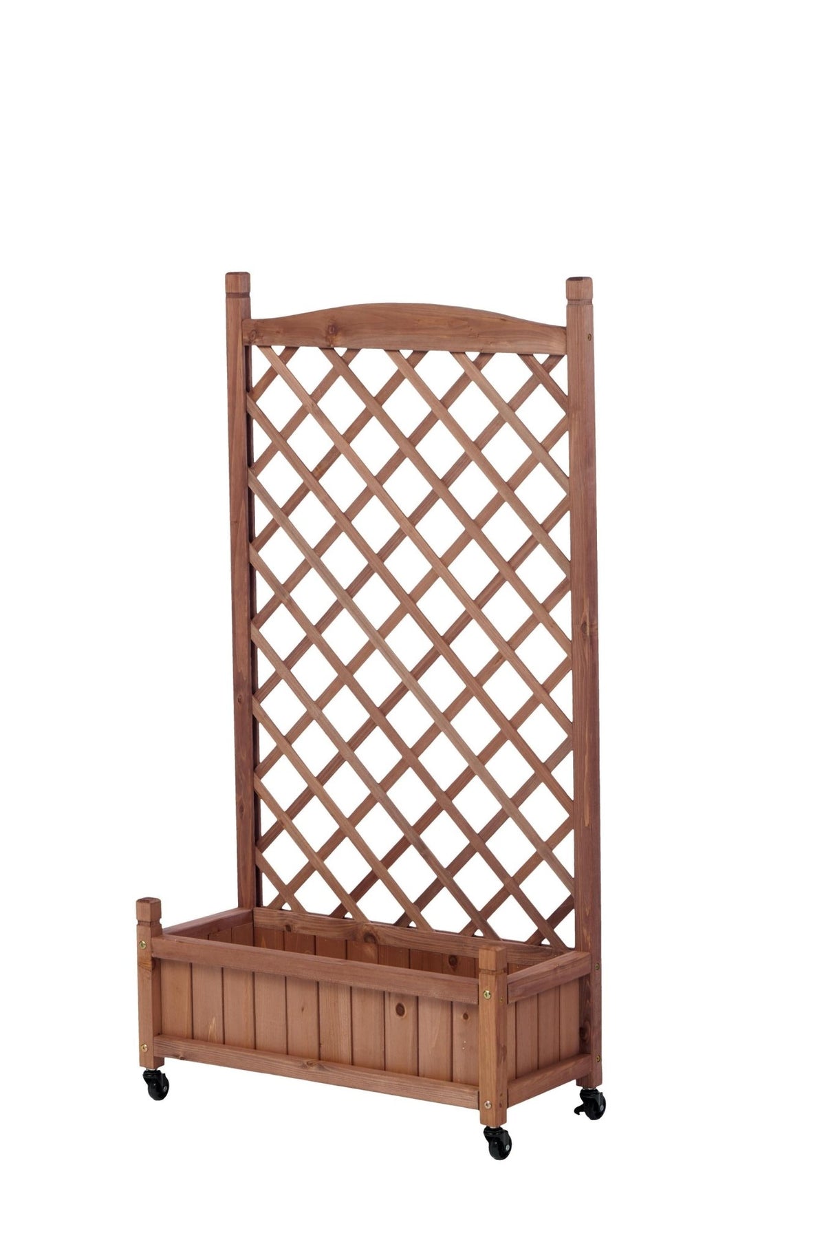 2 Pack Raised Garden Bed with Trellis Wooden Planter Box & Plant Stand with Climbing Racks - Fab Heavy Parts