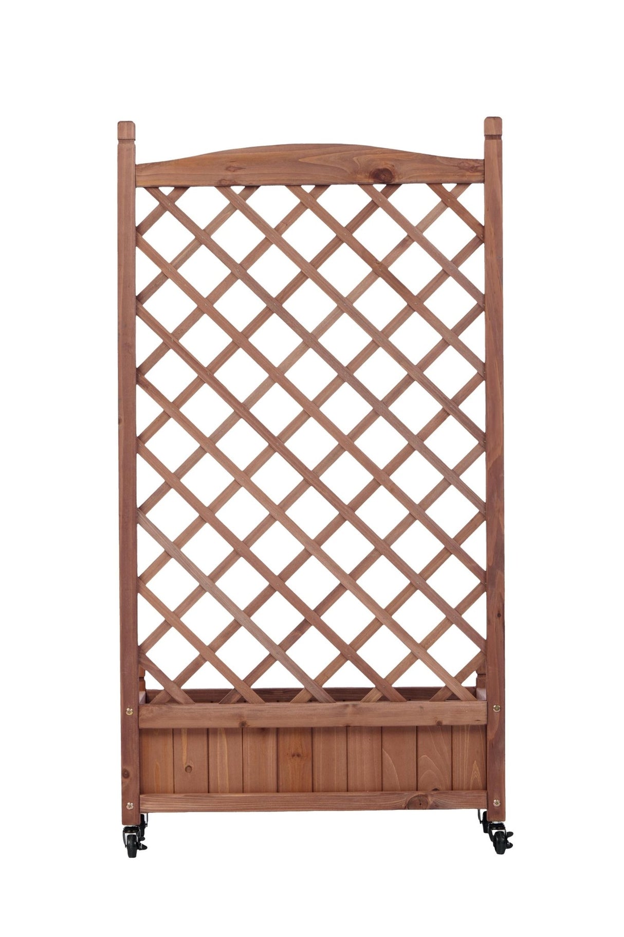 2 Pack Raised Garden Bed with Trellis Wooden Planter Box & Plant Stand with Climbing Racks - Fab Heavy Parts