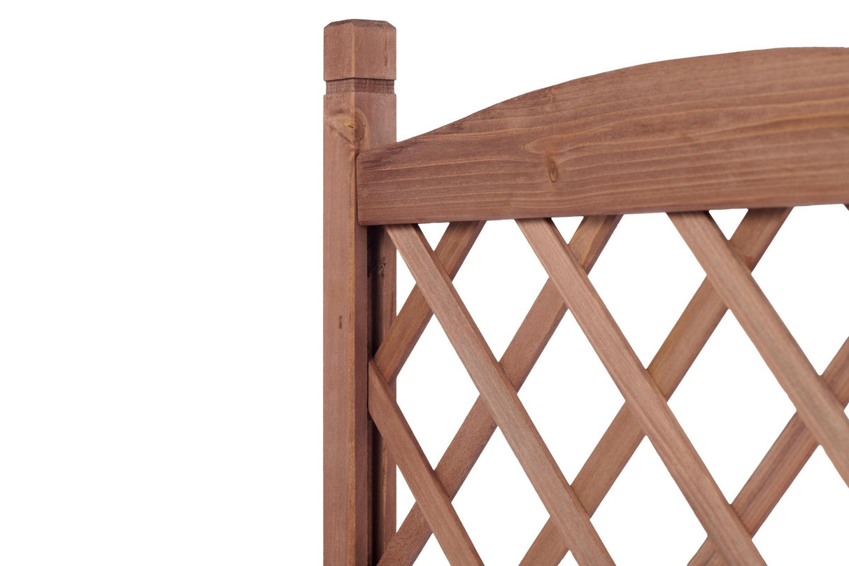 2 Pack Raised Garden Bed with Trellis Wooden Planter Box & Plant Stand with Climbing Racks - Fab Heavy Parts