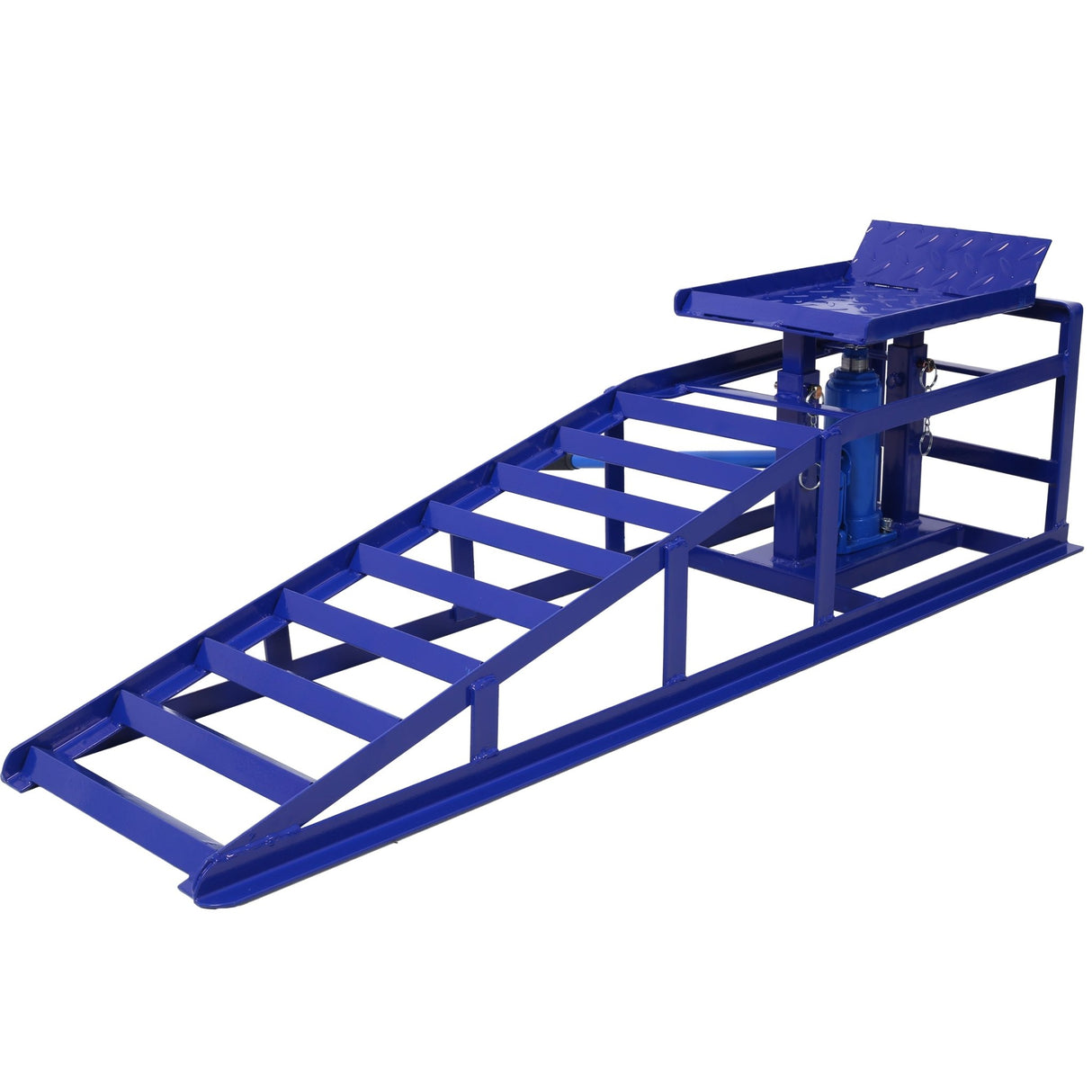 2 Pack Ramps Lifts Garage Hydraulic Black 5 Ton Automotive Repair Frame - Blue - Fab Heavy Parts