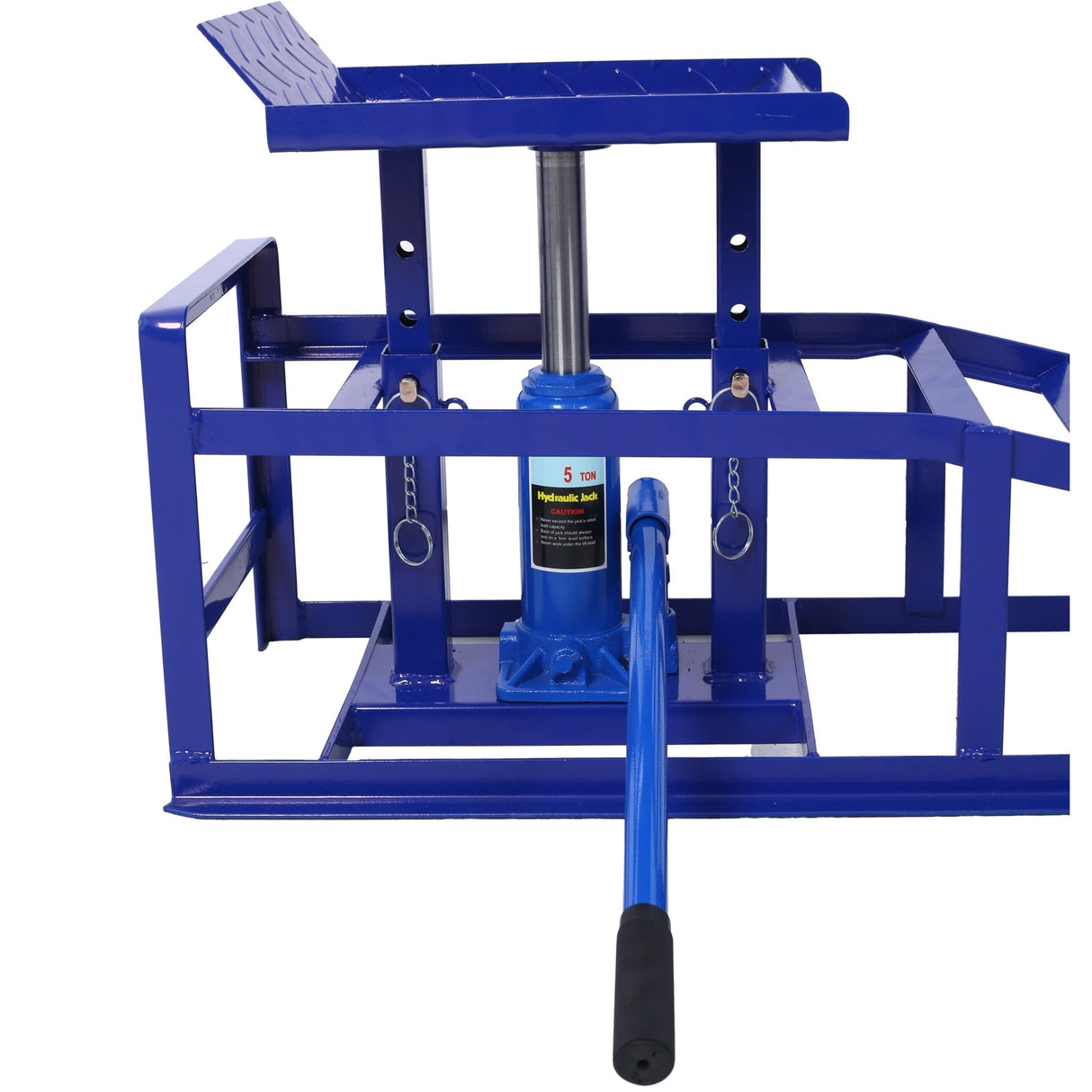 2 Pack Ramps Lifts Garage Hydraulic Black 5 Ton Automotive Repair Frame - Blue - Fab Heavy Parts