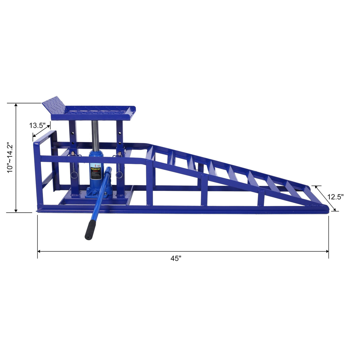 2 Pack Ramps Lifts Garage Hydraulic Black 5 Ton Automotive Repair Frame - Blue - Fab Heavy Parts