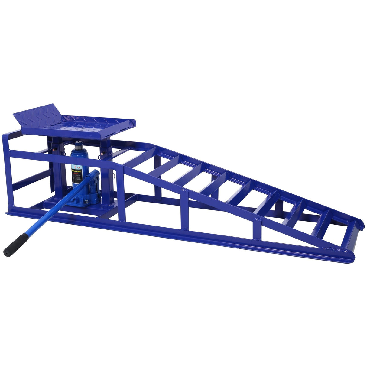 2 Pack Ramps Lifts Garage Hydraulic Black 5 Ton Automotive Repair Frame - Blue - Fab Heavy Parts