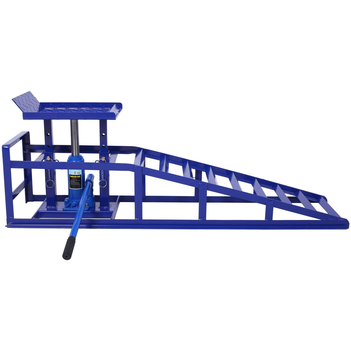 2 Pack Ramps Lifts Garage Hydraulic Black 5 Ton Automotive Repair Frame - Blue - Fab Heavy Parts