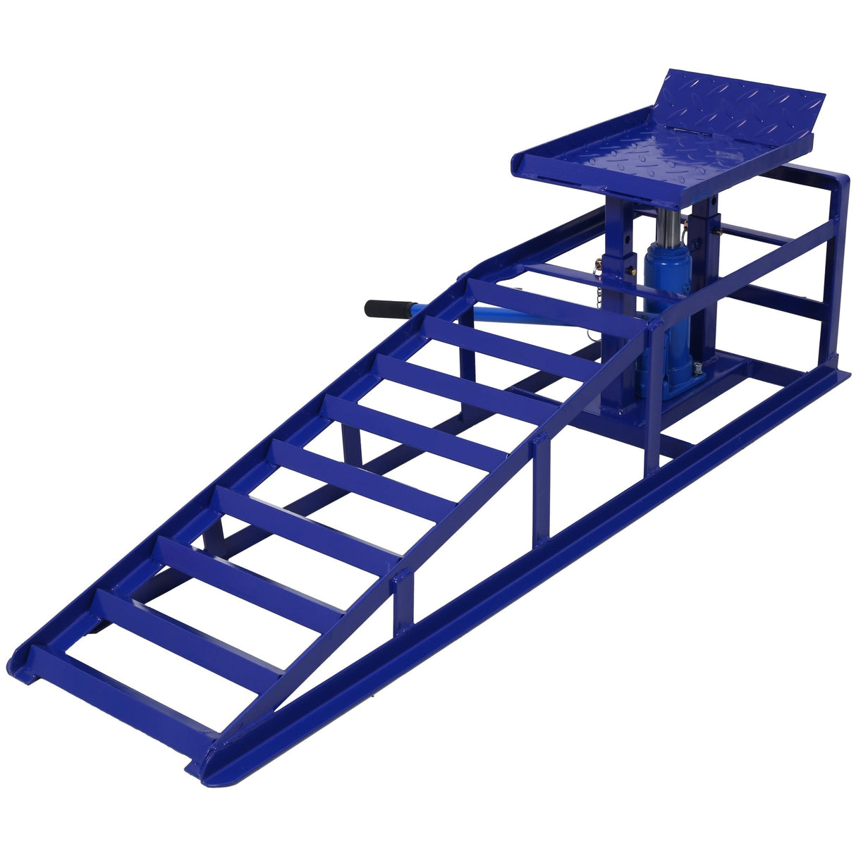 2 Pack Ramps Lifts Garage Hydraulic Black 5 Ton Automotive Repair Frame - Blue - Fab Heavy Parts