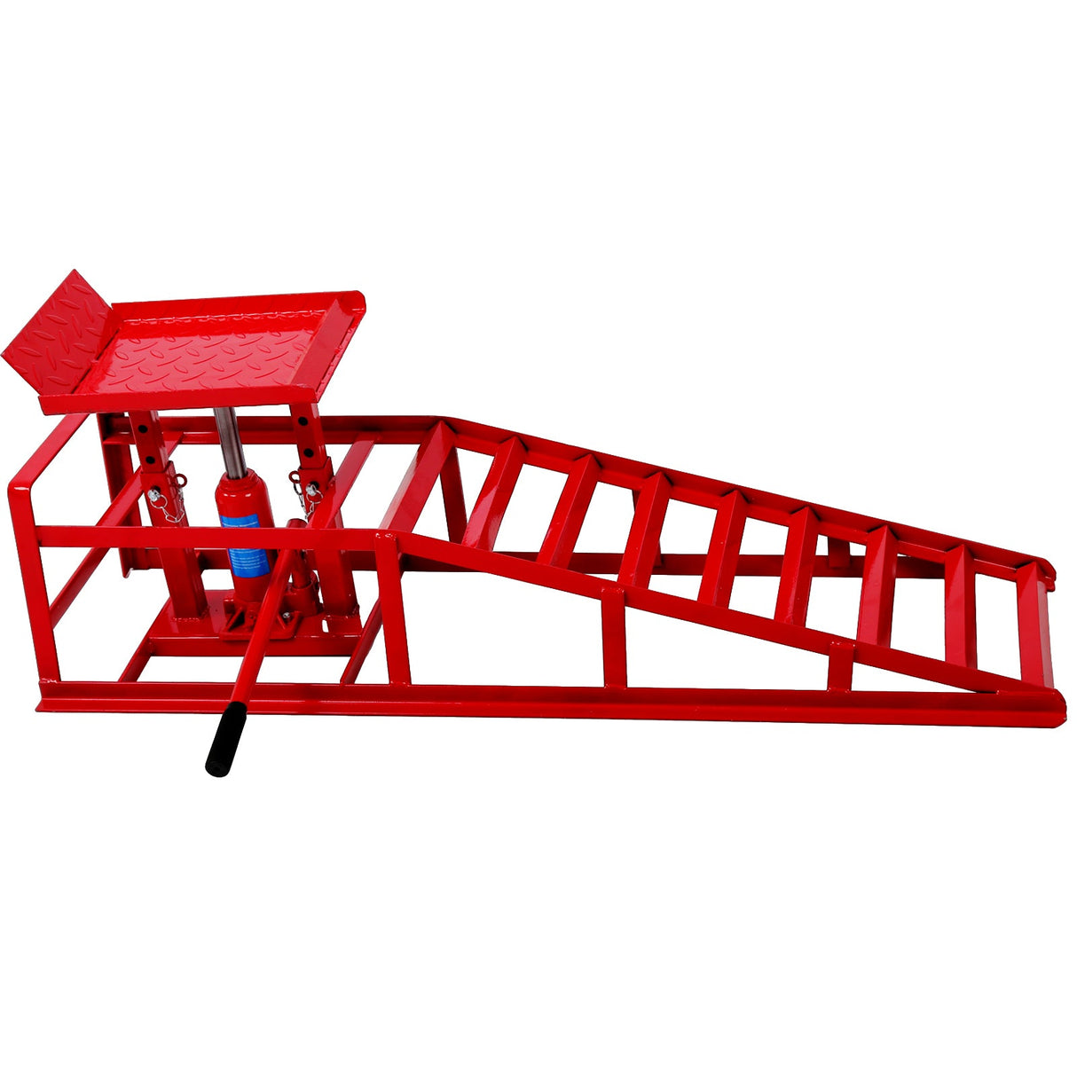 2 Pack Ramps Lifts Garage Hydraulic Black 5 Ton Automotive Repair Frame - Red - Fab Heavy Parts