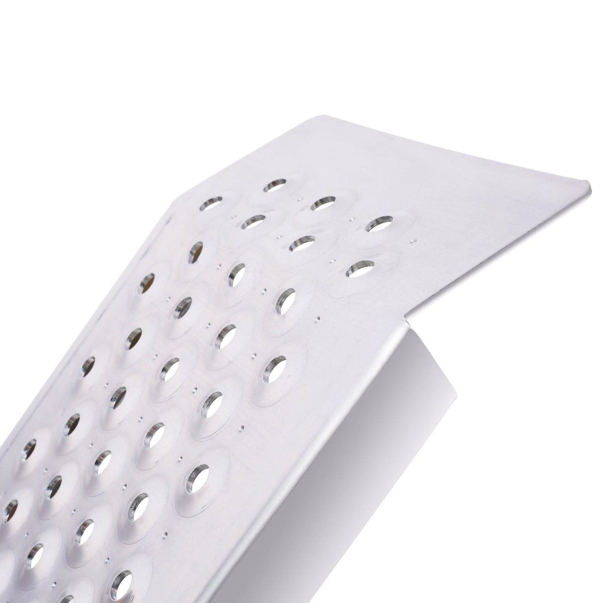 2 PCS 4FT Aluminum Shed Ramps Four Wheeler 880 Lbs Capacity - Silver - Fab Heavy Parts