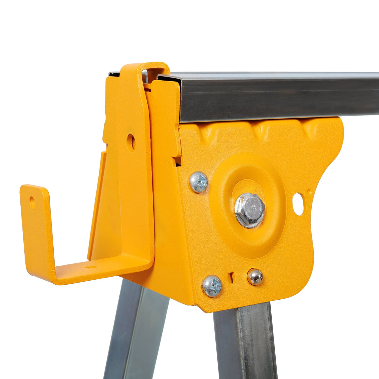 2 PCS Adjustable Height Sawhorse Folding Portable Steel Sawhorse for Garage Workshop Fully Assembled - Fab Heavy Parts