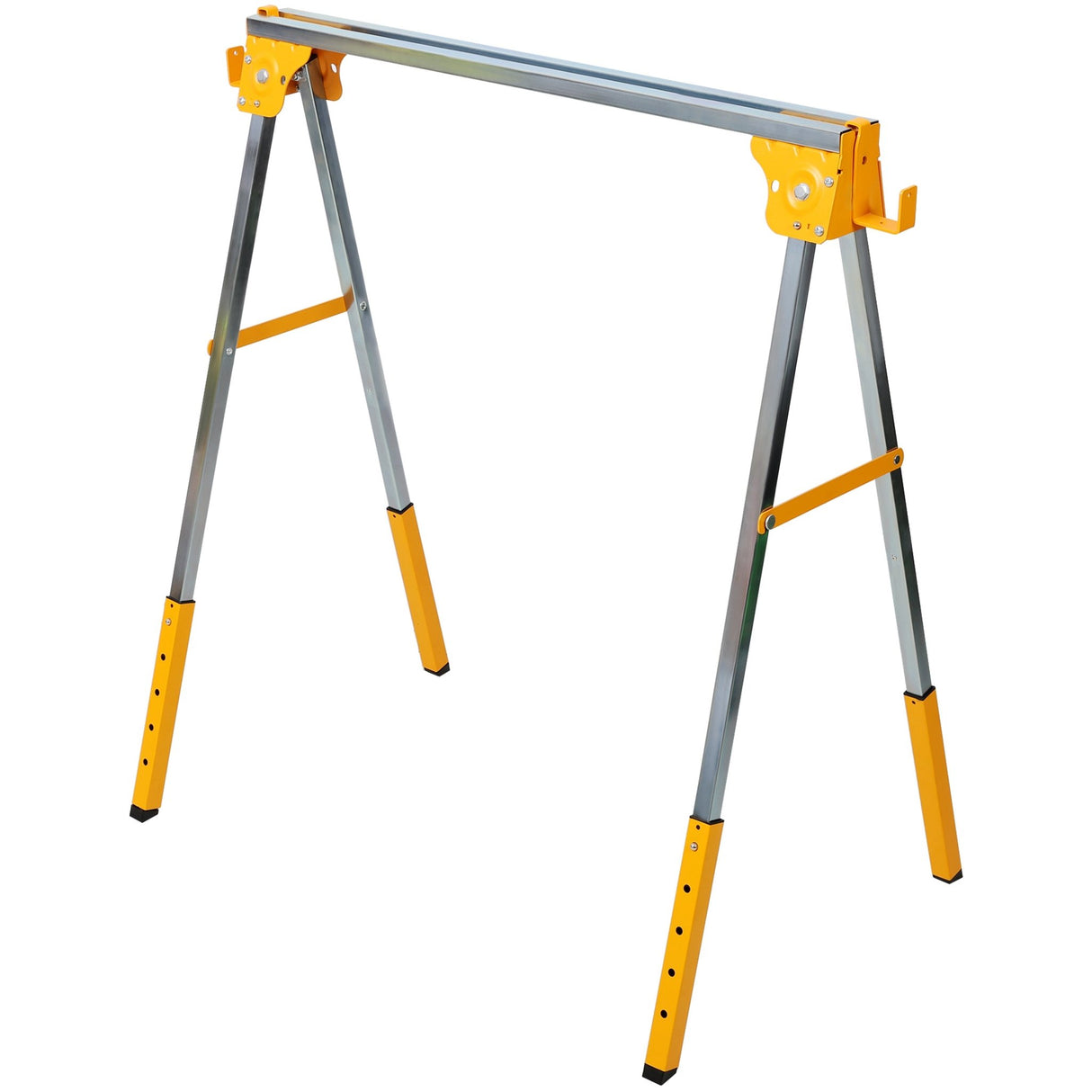 2 PCS Adjustable Height Sawhorse Folding Portable Steel Sawhorse for Garage Workshop Fully Assembled - Fab Heavy Parts