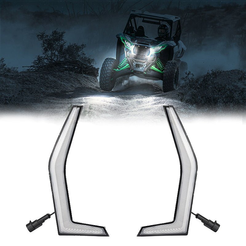 2 PCS Fang Light B0801 - 03201CL for Kawasaki UTV Teryx KRX 1000 2020 - 2023 - Fab Heavy Parts