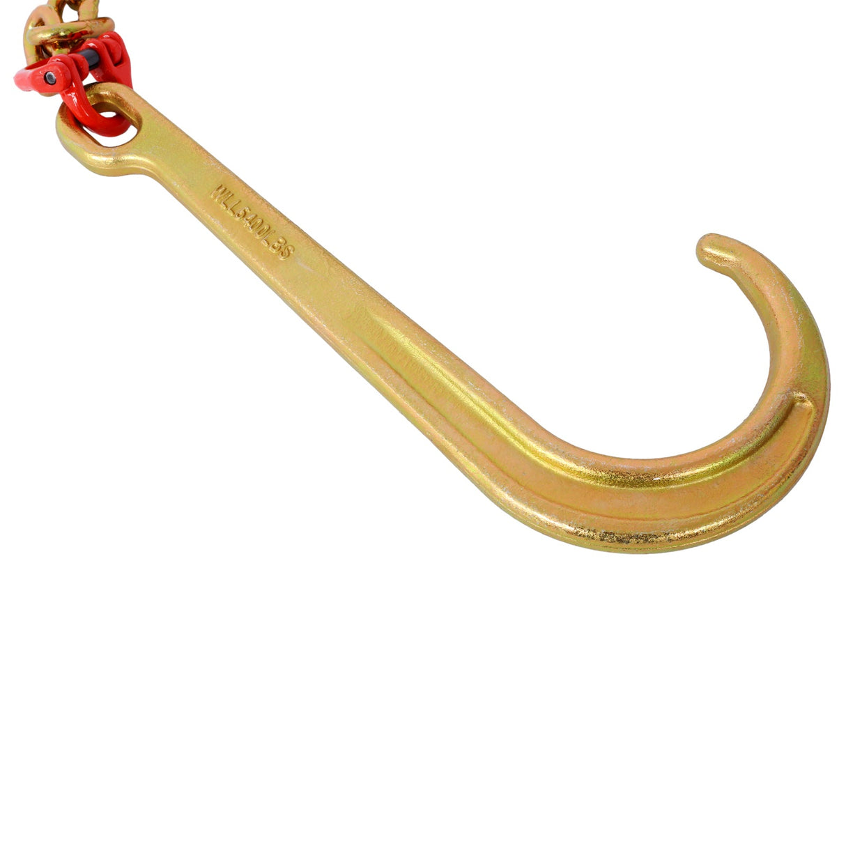 2 PCS J Hook Chain 5/16 in x 10 ft Bridle Tow G80 Bridle Transport Alloy Steel with 2 G70 J Hooks 9260 Lbs Break Strength - Fab Heavy Parts