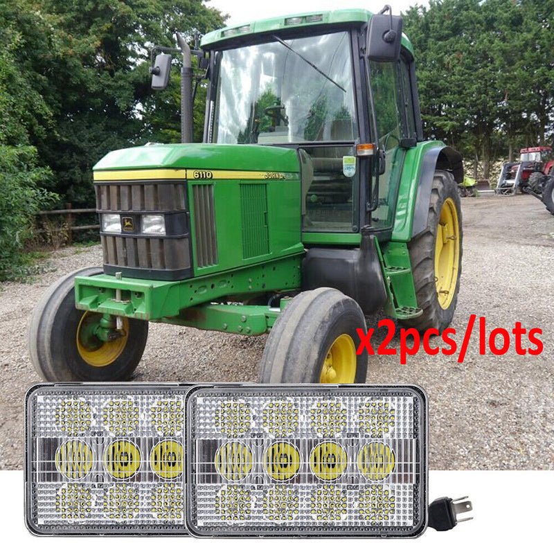 2 PCS LED Floodlight Spotlight AL75338 Fits for John Deere Tractor 5105 6110 6110L - Fab Heavy Parts