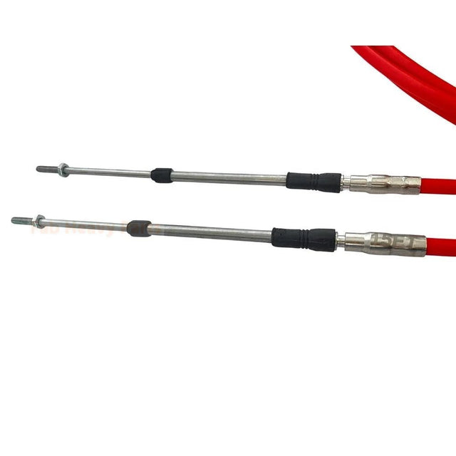 2 PCS Red 16FT 3300/33C Throttle Cable Boat Control Fits for Yamaha Fits Honda Fits Suzuki - Red - Fab Heavy Parts