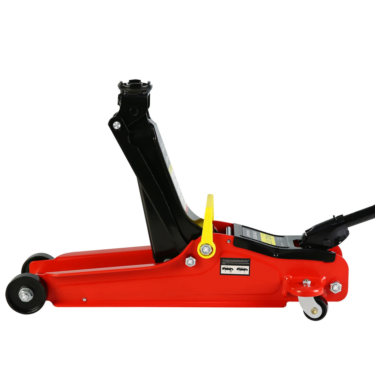 2 Ton Low Profile Heavy Duty Steel Racing Floor Jack with Single Piston Quick Lift Pump Lifting Range 3.3" - 15.2" - Fab Heavy Parts