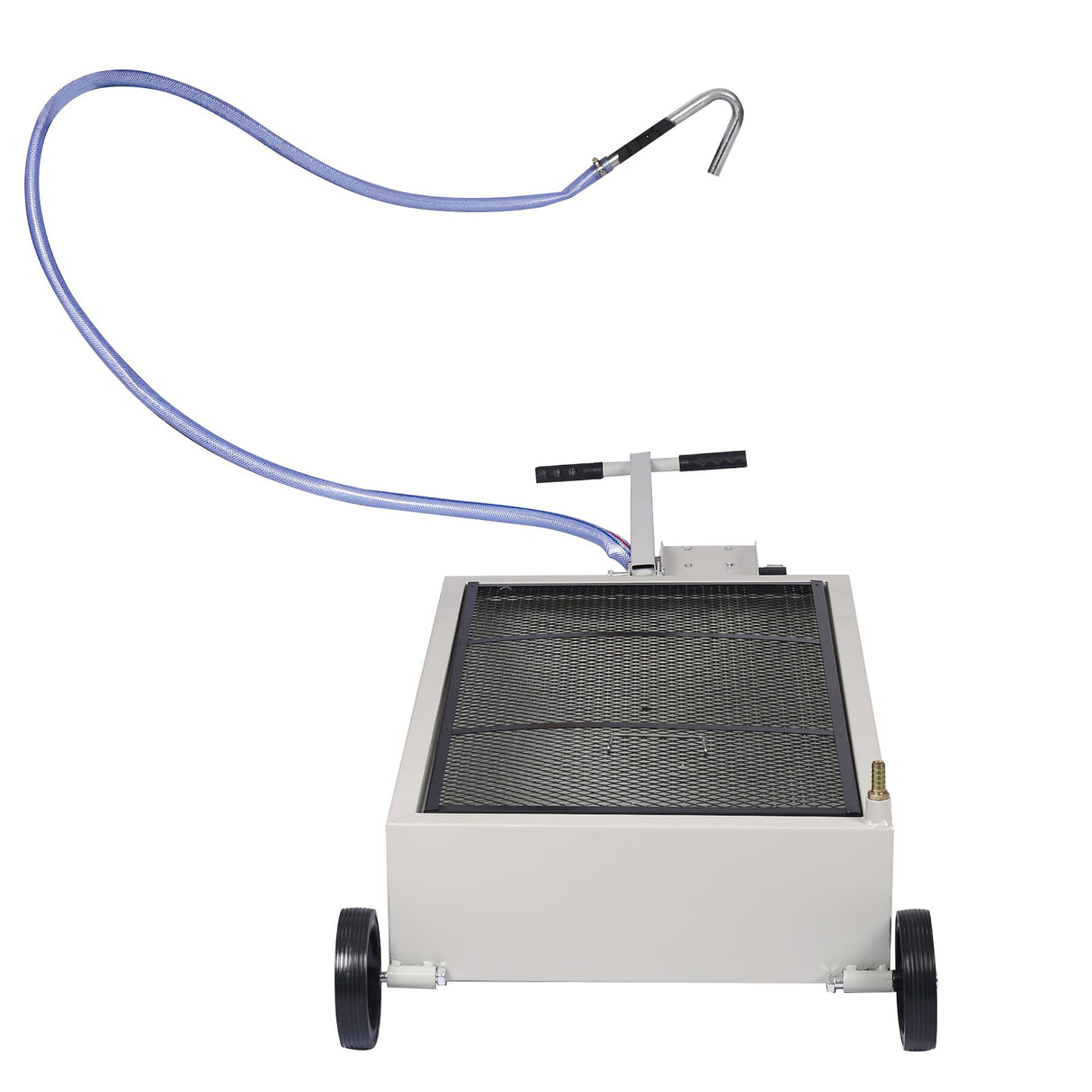 20 Gallon Low - Profile Oil Drain Pan with Electric Pump - Gray - Fab Heavy Parts