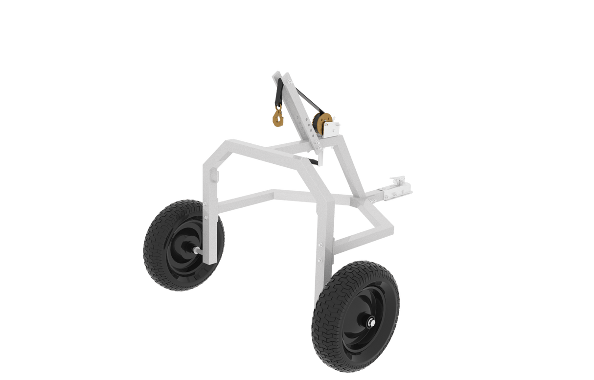 20" Log Skidding Arch & Hauler Kit 1500 lbs Capacity Log Dolly with Manual Winch Chain & Strap Heavy Duty Rust - Resistant Steel Log Carrier for Farm, Firewood & Forestry Transport - Fab Heavy Parts