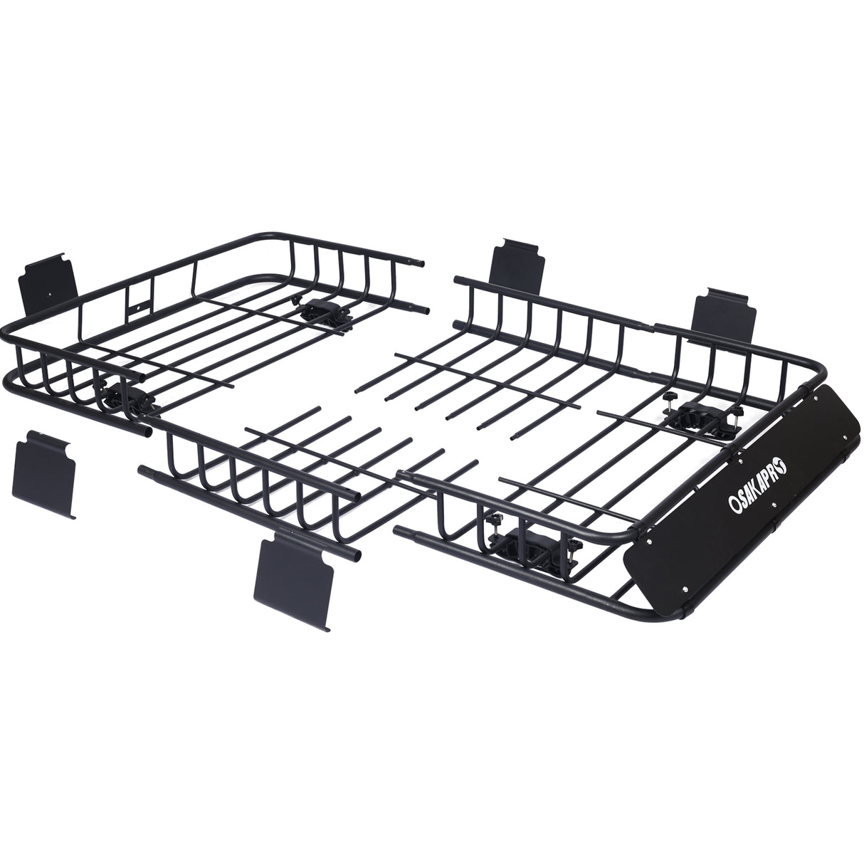 Rooftop Cargo Carrier Basket Motoring Roof Rack Top Mount Rack 64" Capacity 150 lbs--Black