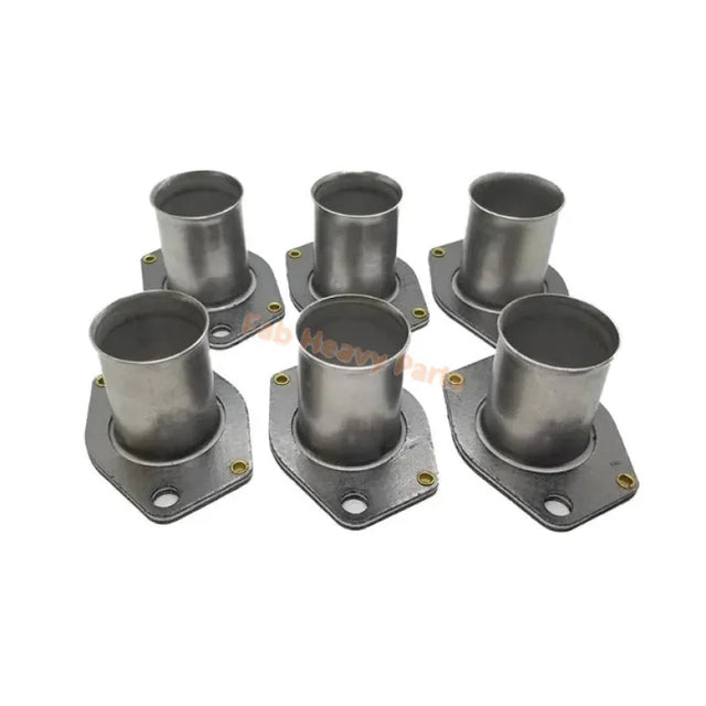 6 PCS Manga del colector de escape 281-8261 2818261 FITS para el motor Caterpillar Cat C15 C18 3516C 3406E Excavador 395 390D 365C 385C