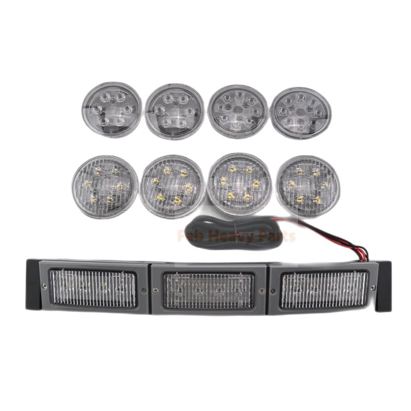 228W 12V 24V LED Front Hood Light Conversion Kit Fits for John Deere Tractor 4050 4250 4450 4055 4255 4455 - Fab Heavy Parts