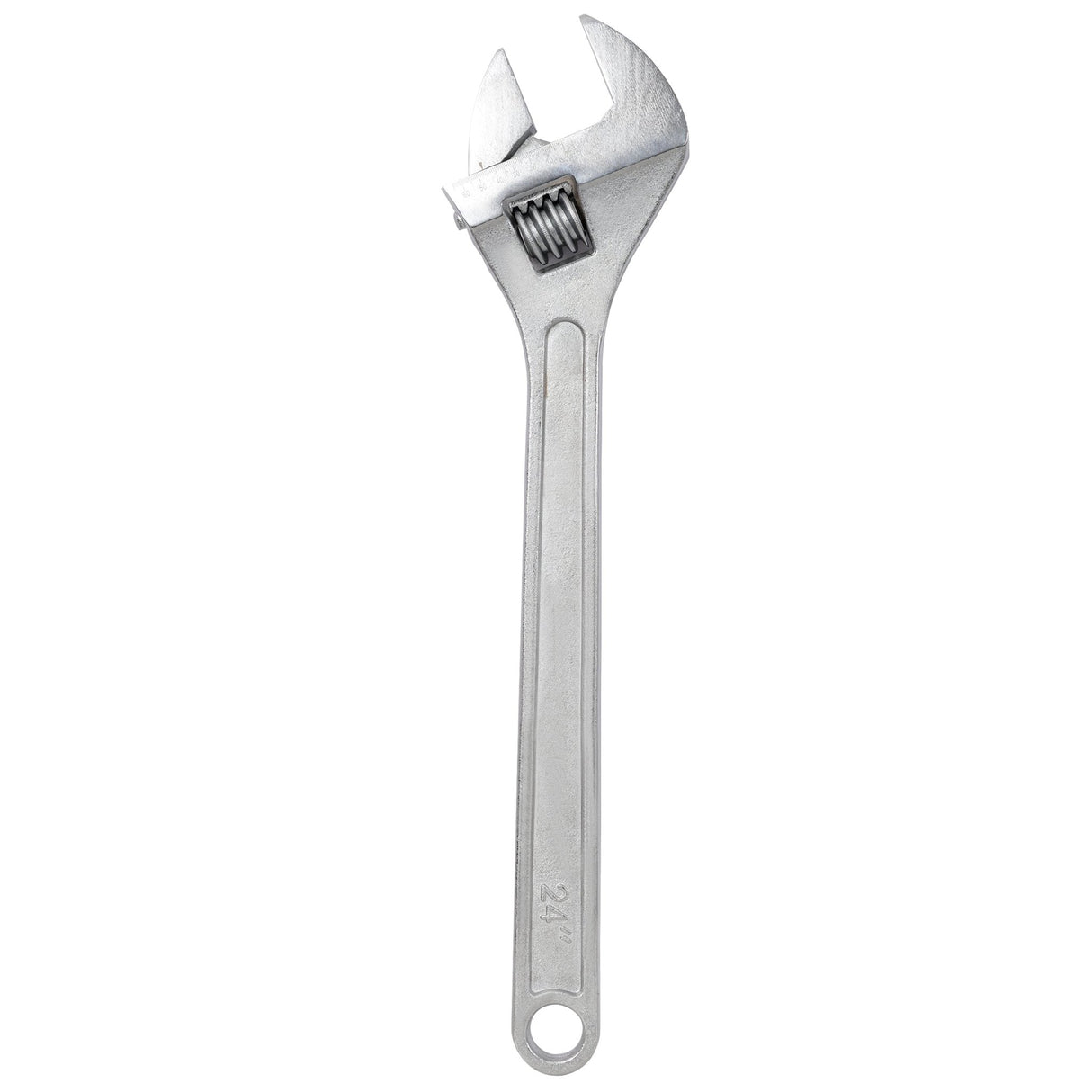 24 Inch Adjustable Wrench Drop Forged Carbon Steel Adjustable Spanner Wide Open Jaw Adjustable Wrench, Chrome Plated Polished Finish - Fab Heavy Parts