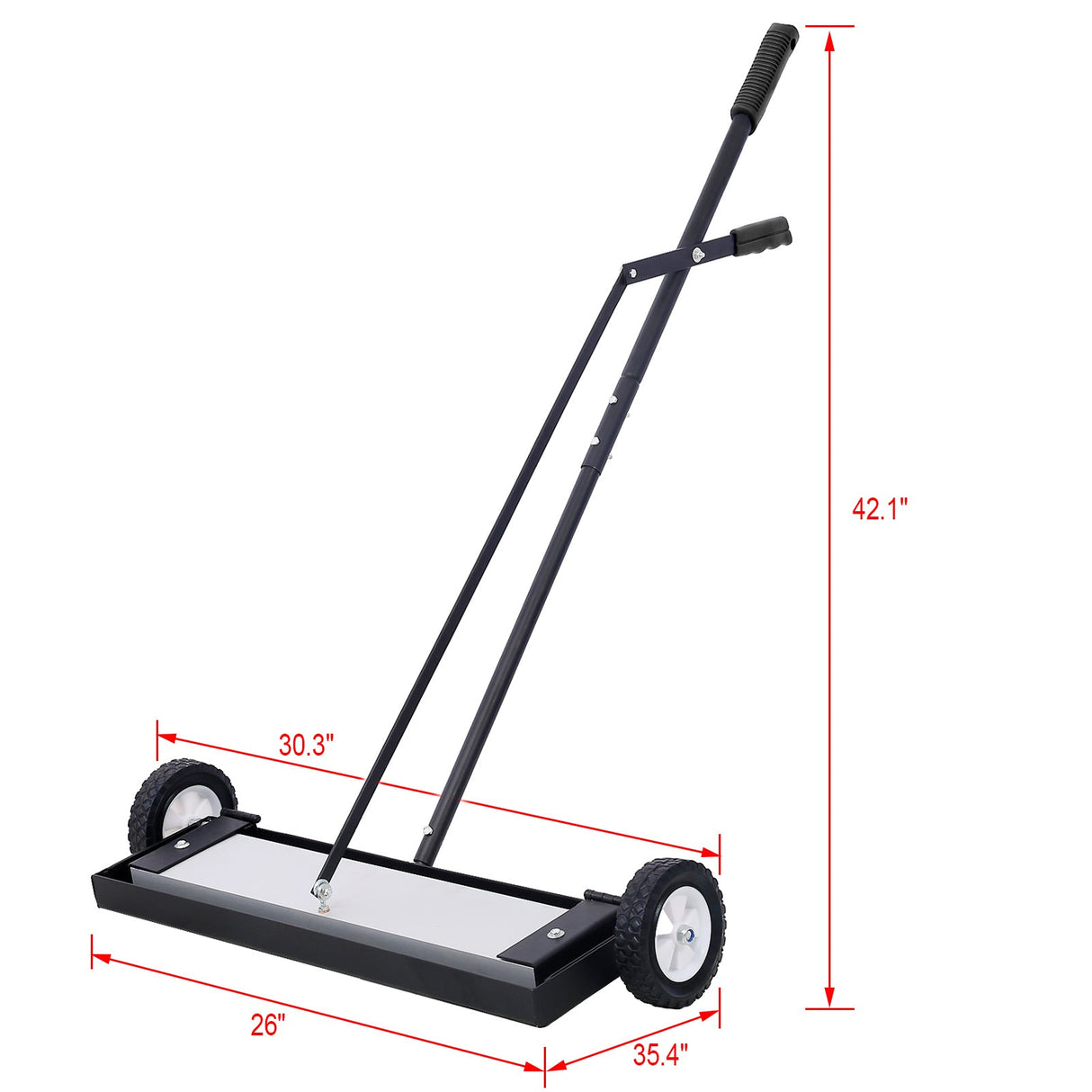 24'' Rolling Magnetic Pick - Up Sweeper Heavy Duty Push - Type with Release 100 Lbs Capacity - Fab Heavy Parts