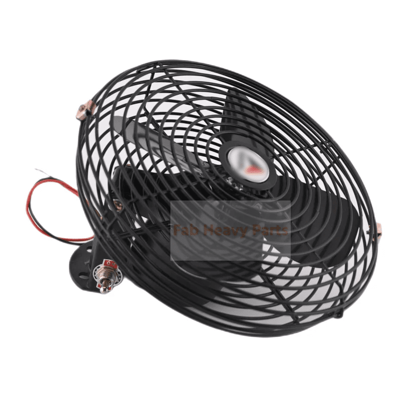 24V 8 Inch Cab Fan Air Circulating Fan for Excavator Loader Backhoe Tractor - Fab Heavy Parts