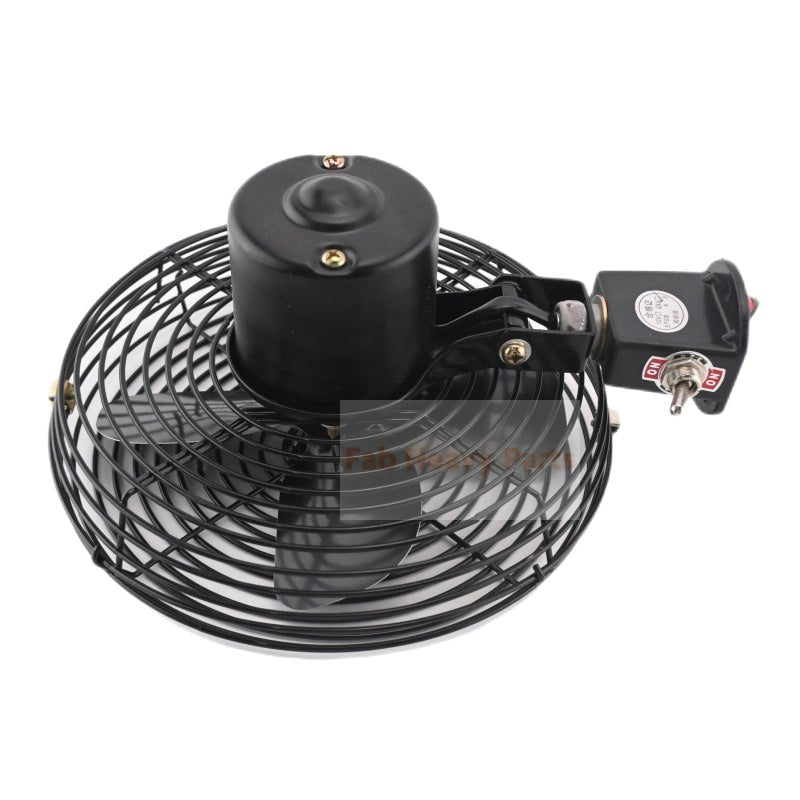 24V 8 Inch Cab Fan Air Circulating Fan for Excavator Loader Backhoe Tractor - Fab Heavy Parts