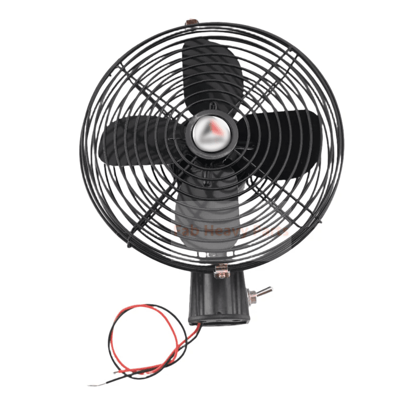 24V 8 Inch Cab Fan Air Circulating Fan for Excavator Loader Backhoe Tractor - Fab Heavy Parts