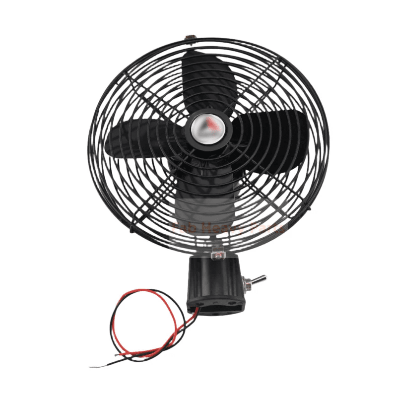 24V 8 Inch Cab Fan Air Circulating Fan for Excavator Loader Backhoe Tractor - Fab Heavy Parts