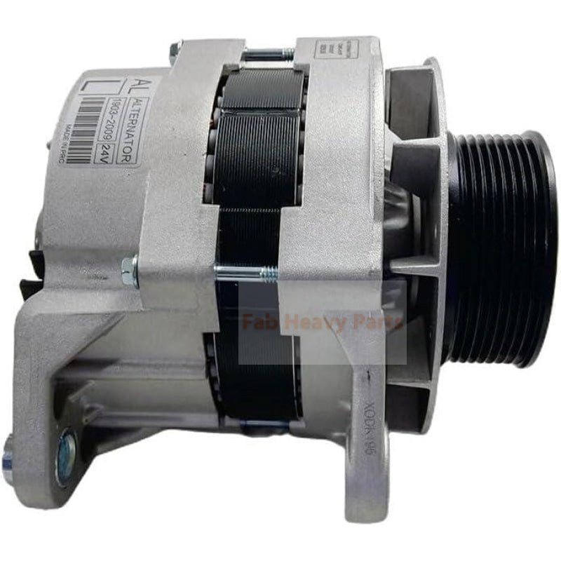 24V 80A Alternator Assembly 300901 - 00165C Fits for Doosan Engine DP126LA DP126LB - Fab Heavy Parts