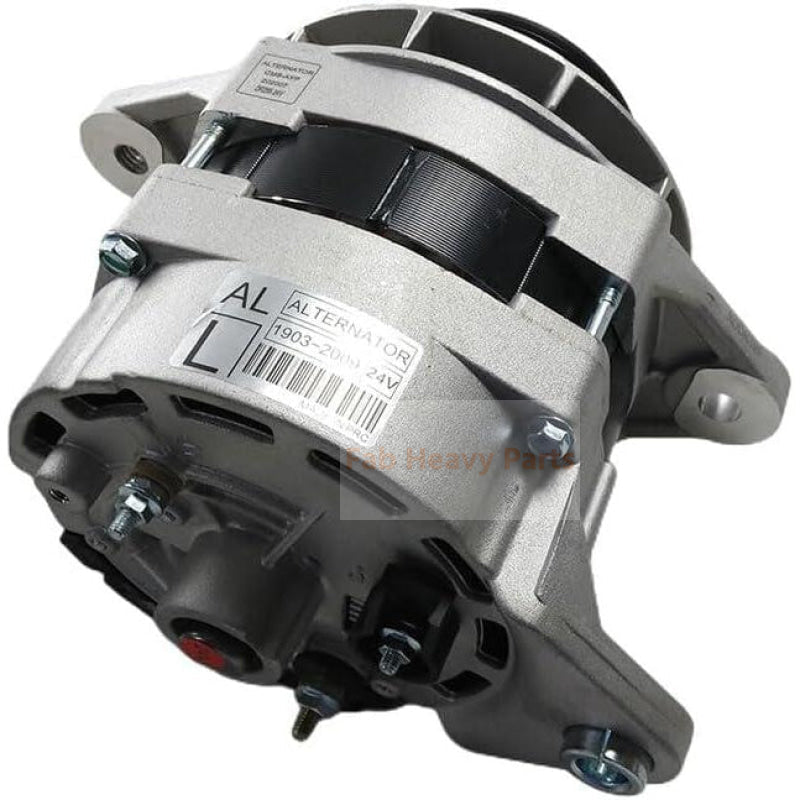 24V 80A Alternator Assembly 300901 - 00165C Fits for Doosan Engine DP126LA DP126LB - Fab Heavy Parts