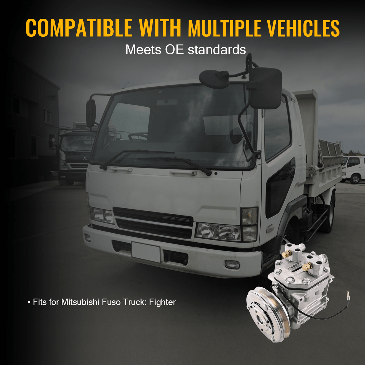 24V A/C Compressor ACA200A007A ME121066 Fits for Mitsubishi Fuso Fighter Truck - Fab Heavy Parts