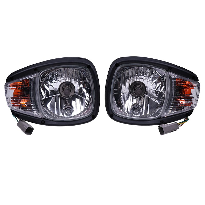 24V Headlight 195 - 0190 1950190 195 - 0189 1950189 Left and Right Fits for Caterpillar CAT 236D 242D 246C 246D 256C 262C 262D 272C 272D - Fab Heavy Parts