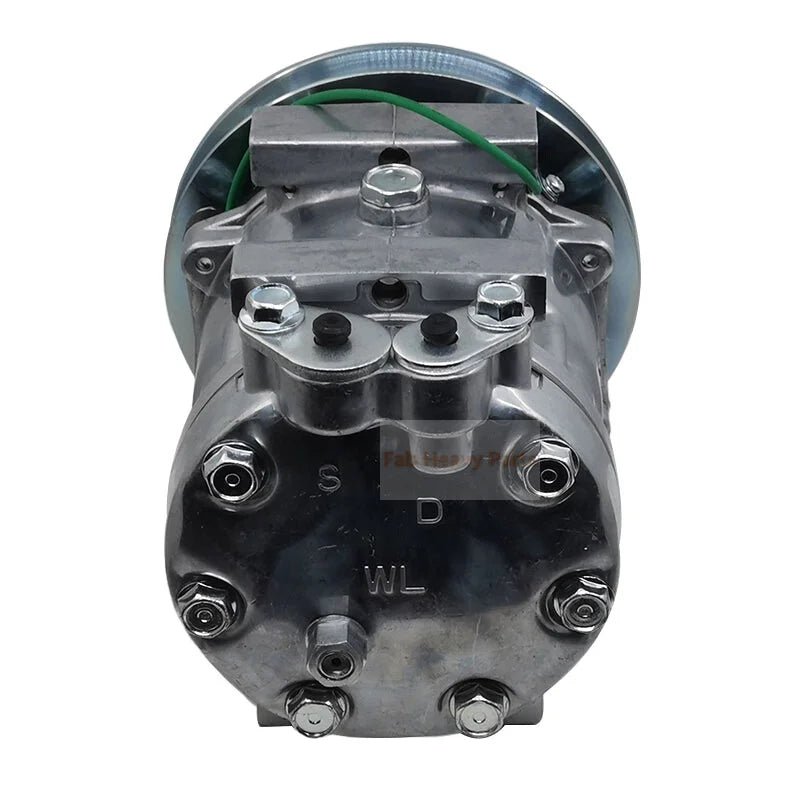 24V SD7H13 A/C Compressor LC91V00001F1 Fits for New Holland Crawler Excavator EH215 E160 EH160 E215 - Fab Heavy Parts
