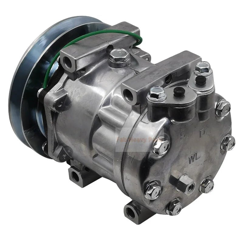 24V SD7H13 A/C Compressor YX91V00001F1 Fits for Kobelco Excavator SK130 SK250 SK330 SK235SR SK250LC - Fab Heavy Parts