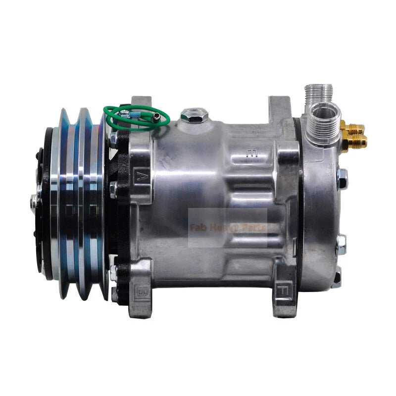 24V SD7H15 A/C Compressor 1433064H91 Fits for Komatsu Motor Grader GD750A - 1 GD650A - 2B GD530A - 2A GD670A - 2A 870B 830 - Fab Heavy Parts