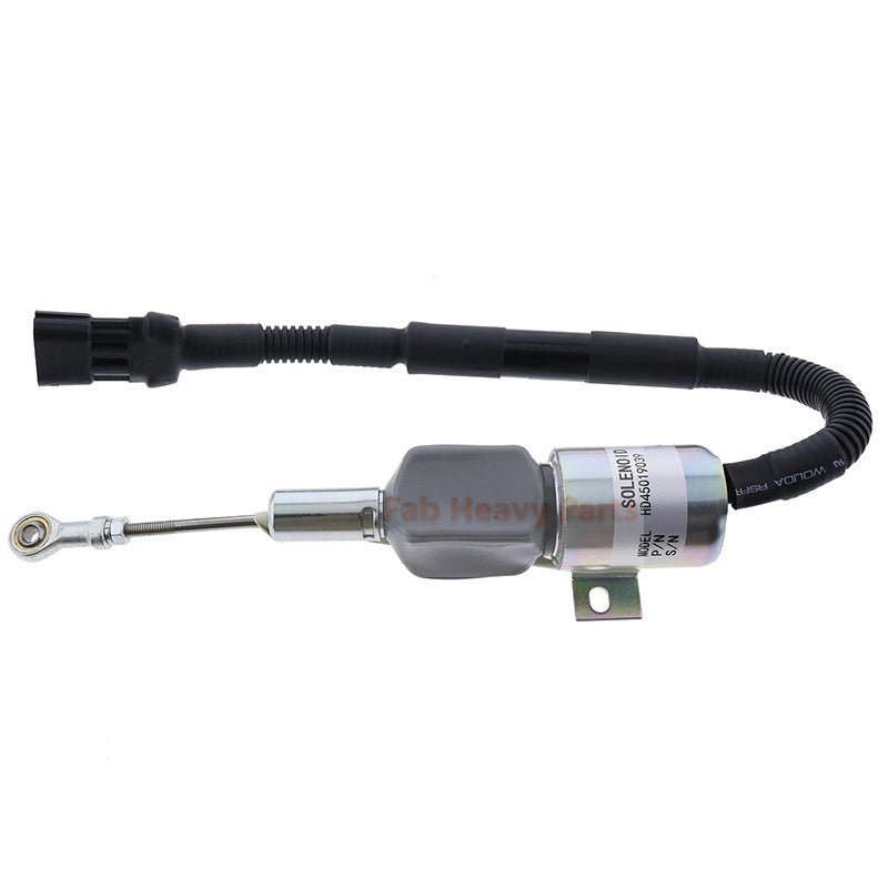24V Stop Solenoid 504017345 Fits for CASE Wheeled Excavator WX170 WX200 - Fab Heavy Parts