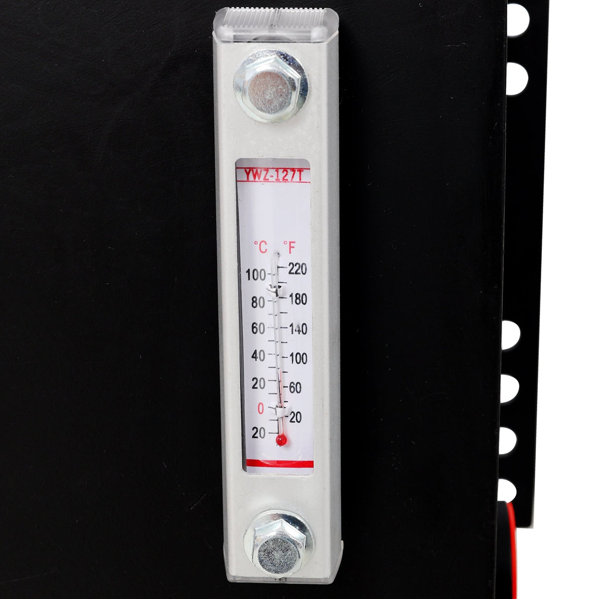 25 Gallon 12 Gauge Steel Hydraulic Fluid Reservoir Tank with Inlet 2' FNPT and Outlet 1 - 1/4' FNPT Side Vertical - Mount With Temp and Sight Gauge - Fab Heavy Parts