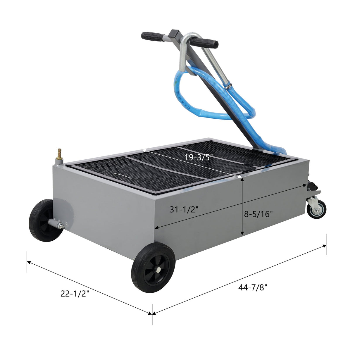 25 Gallon Low Profile Oil Drainer Oil Drain Pan with Electric Pump - Fab Heavy Parts