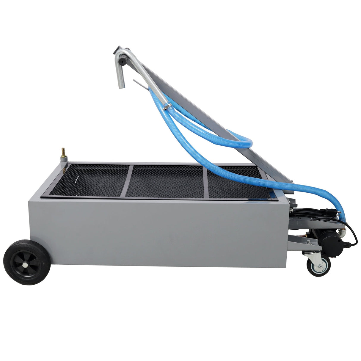25 Gallon Low Profile Oil Drainer Oil Drain Pan with Electric Pump - Fab Heavy Parts