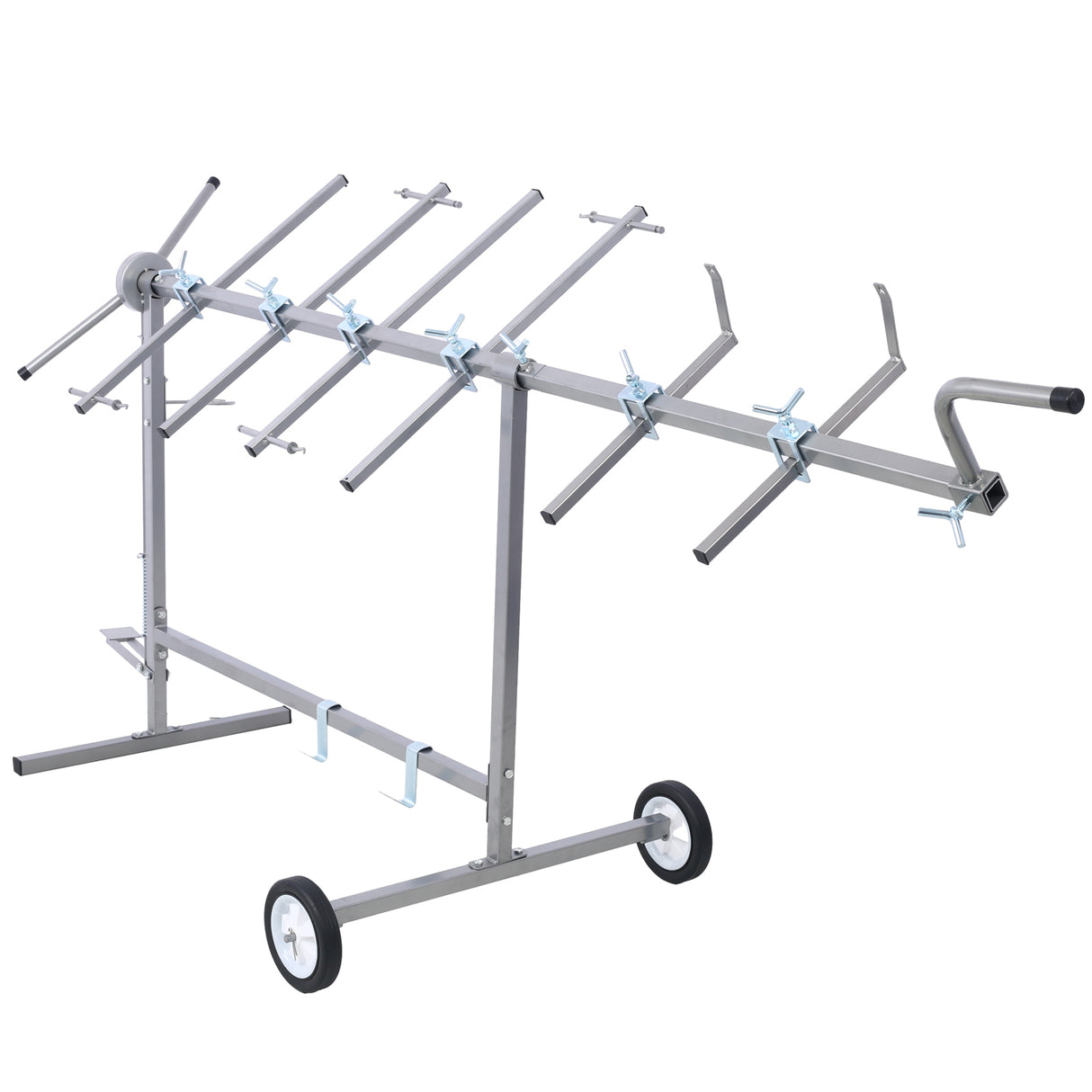 Auto Paint Stand Panel Hood Hanger Spray Rack 360º Rotating--Silver