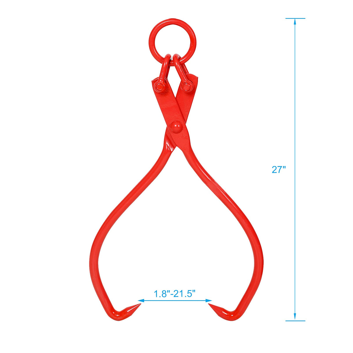 25inch Skidding Tongs with Ring Red - Fab Heavy Parts