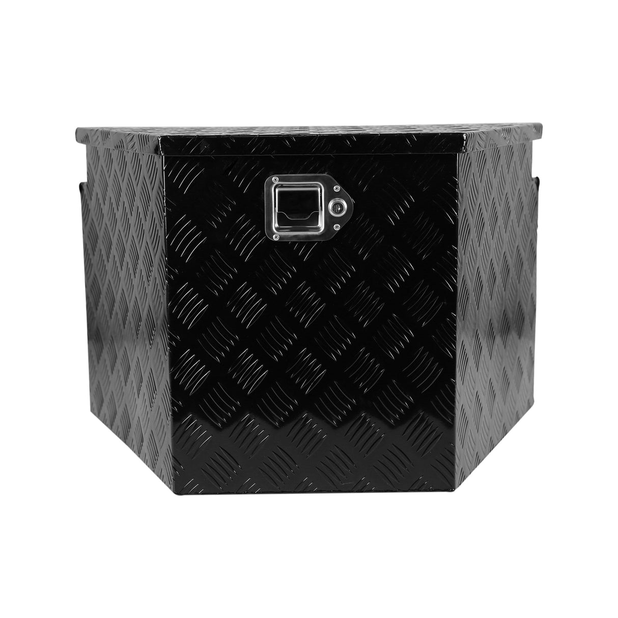 28.5 Inch Truck Box Heavy Duty Aluminum Alloy Diamond Plate Tongue Box Tool with Lock and Keys 28.5"x17.7"x18.5" - Fab Heavy Parts