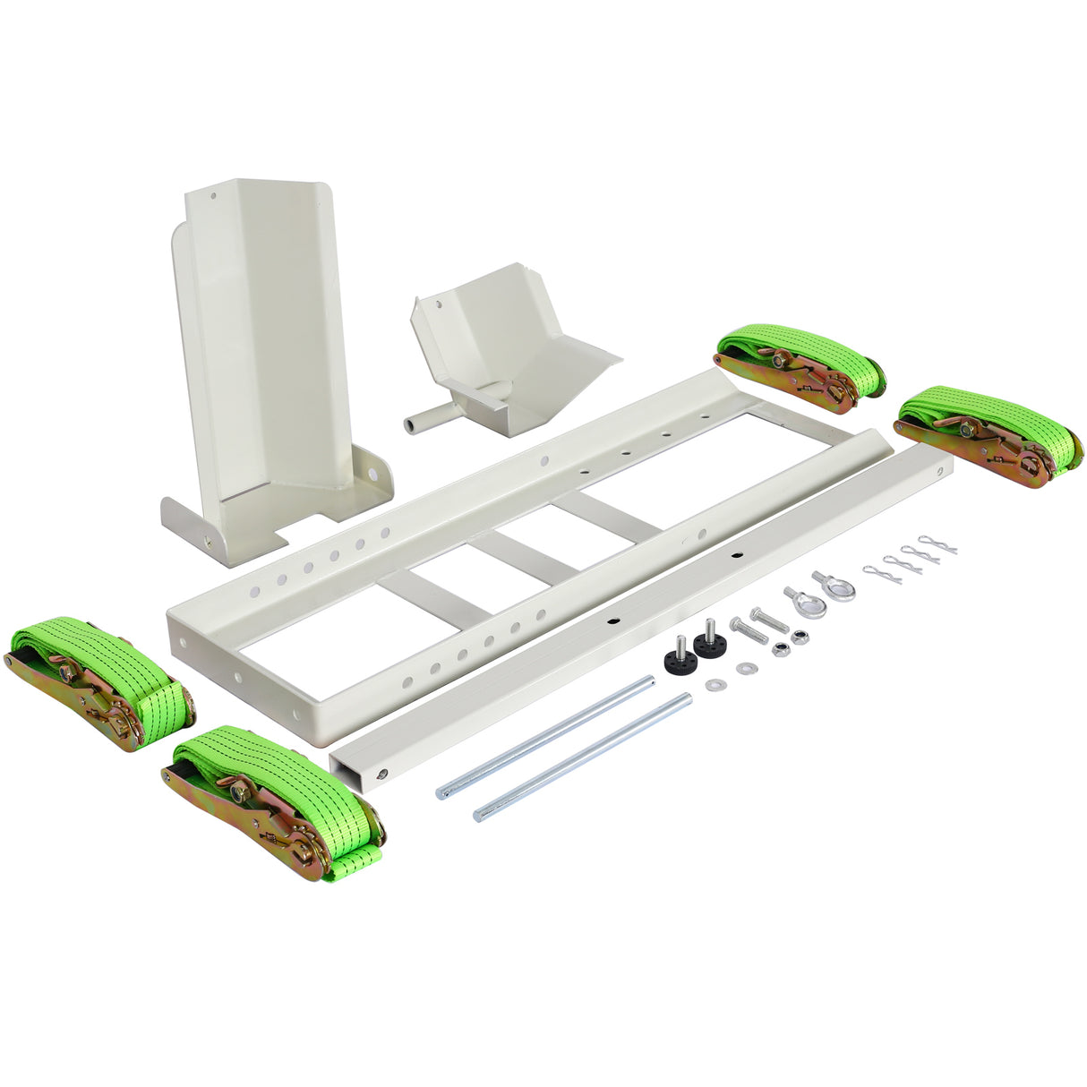 1800 Lb. Capacity Motorcycle Stand Wheel Chock Adjustable Heavy Duty with 4 Sets Tie down