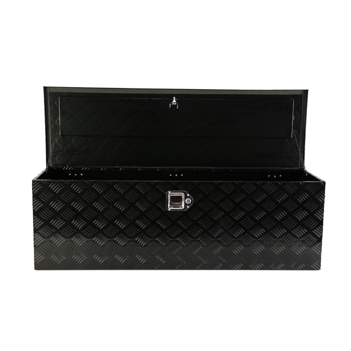 48 Inch Truck Box Heavy Duty Aluminum Stripes Plated Tool Long Box with Lock and Key 48"×15.2"×15.2"
