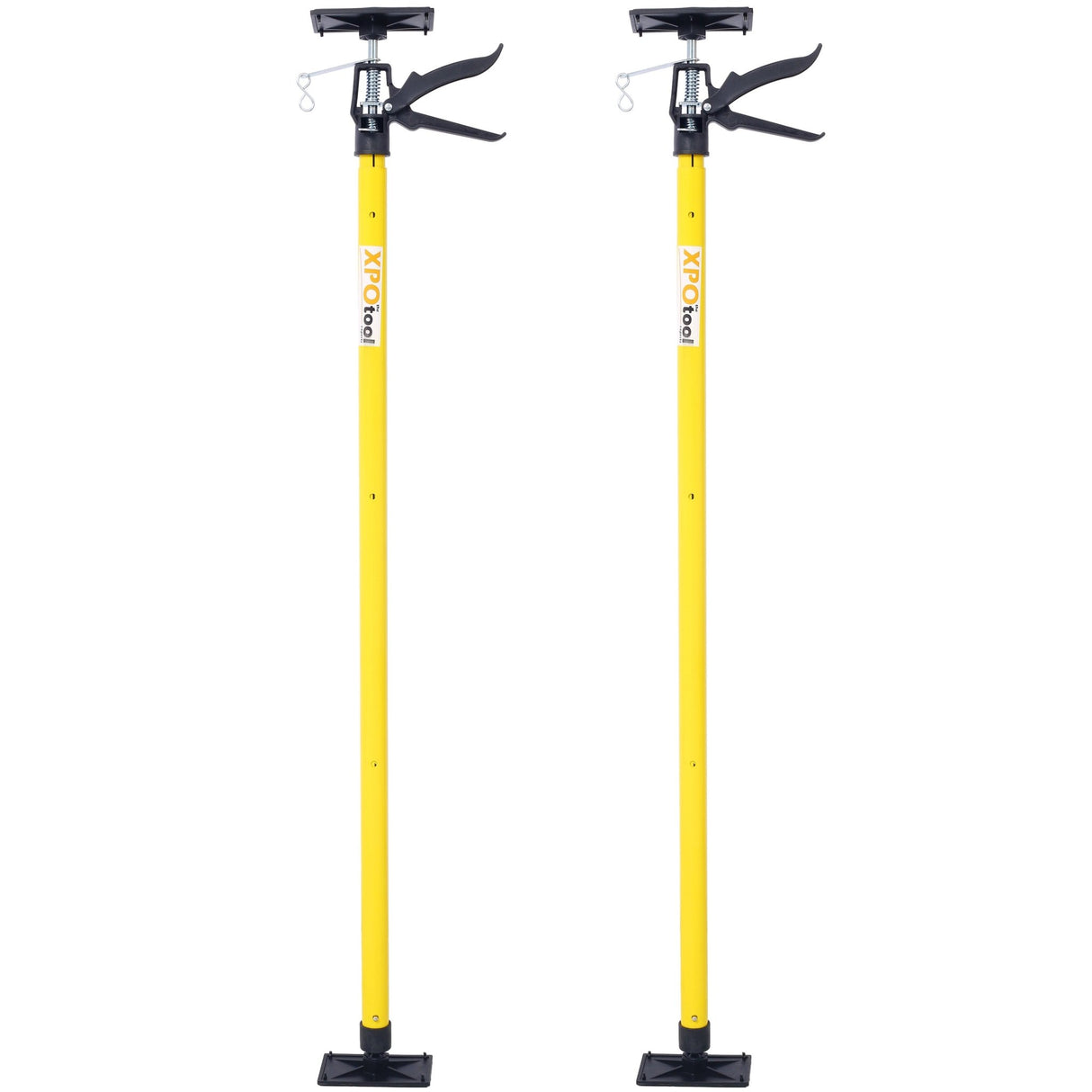2Pack Adjustable Support Pole Steel 3rd Hand System Rod Extends from 45 to 114 Inch - Yellow - Fab Heavy Parts