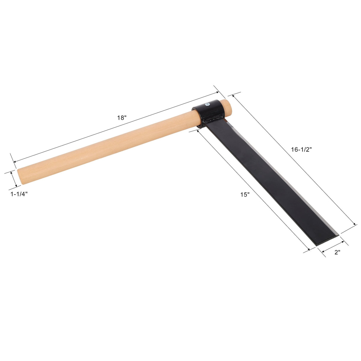 2PACK Heavy Duty Shingle Froe with Wood Handle 15" Blade Shingle Froe Heavy Duty Wood Splitter & 2" Wide Black Steel Blade & Wooden Handle - Fab Heavy Parts