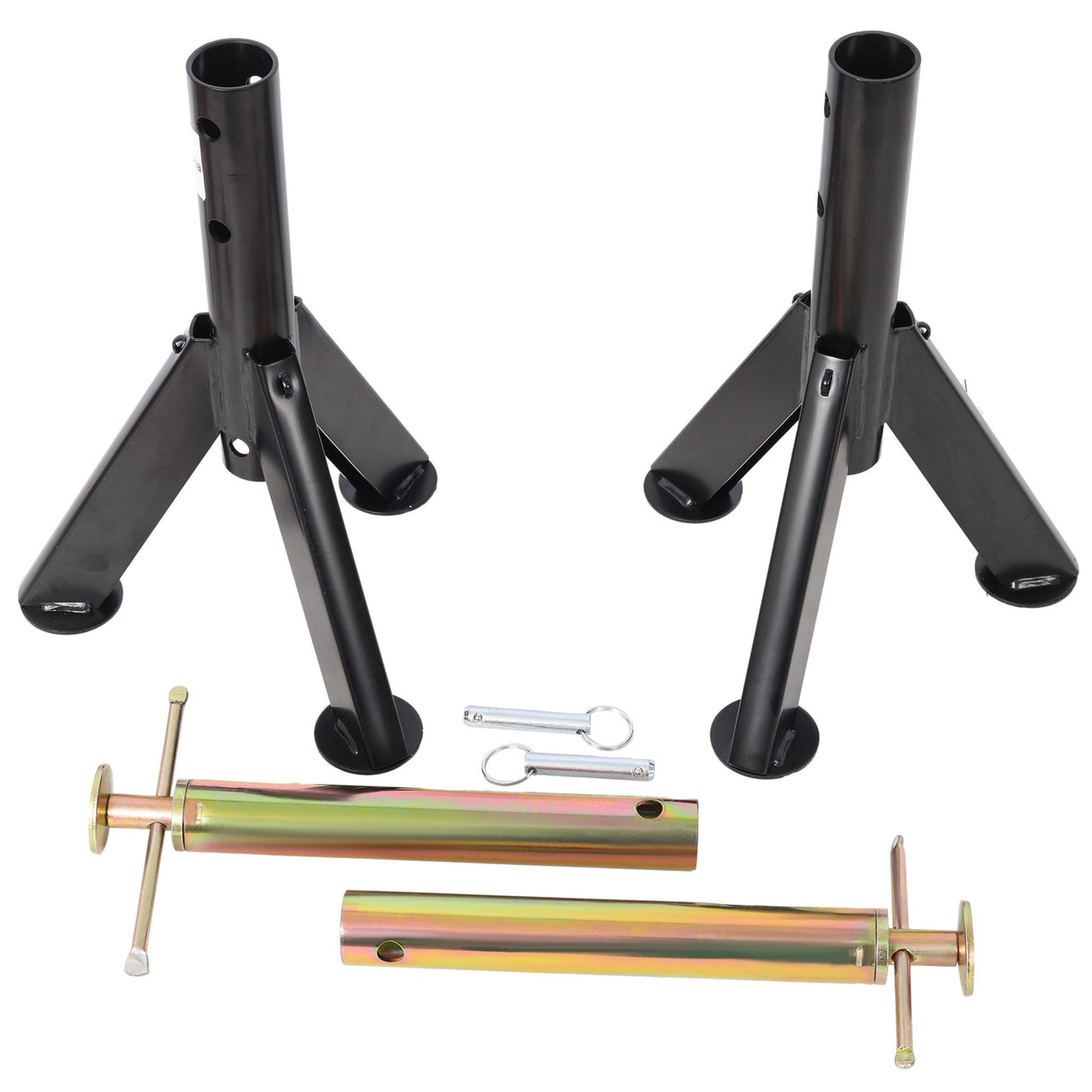 2PACK RV Adjustable Telescoping Stabilizer Jack Stand Supports Steel 16 to 30 Inches 6,000 Lbs Capacity - Fab Heavy Parts